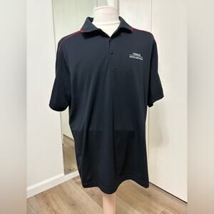 Porsche Black Men's  Sport-Tek Woodland Hills Short Sleeve Polo Shirt XL